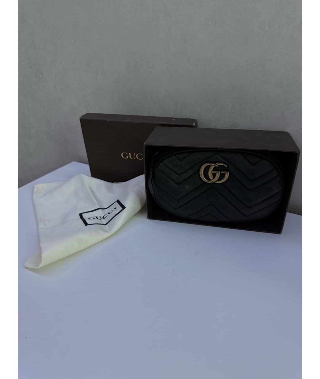 GUCCI Черная кожаная поясная сумка, фото 2
