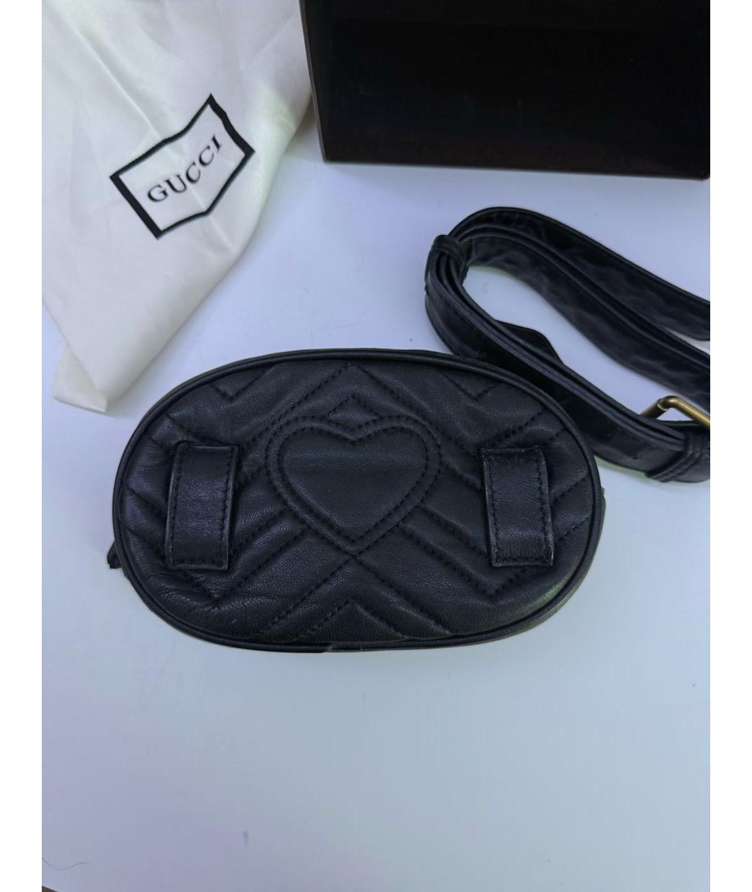 GUCCI Черная кожаная поясная сумка, фото 3