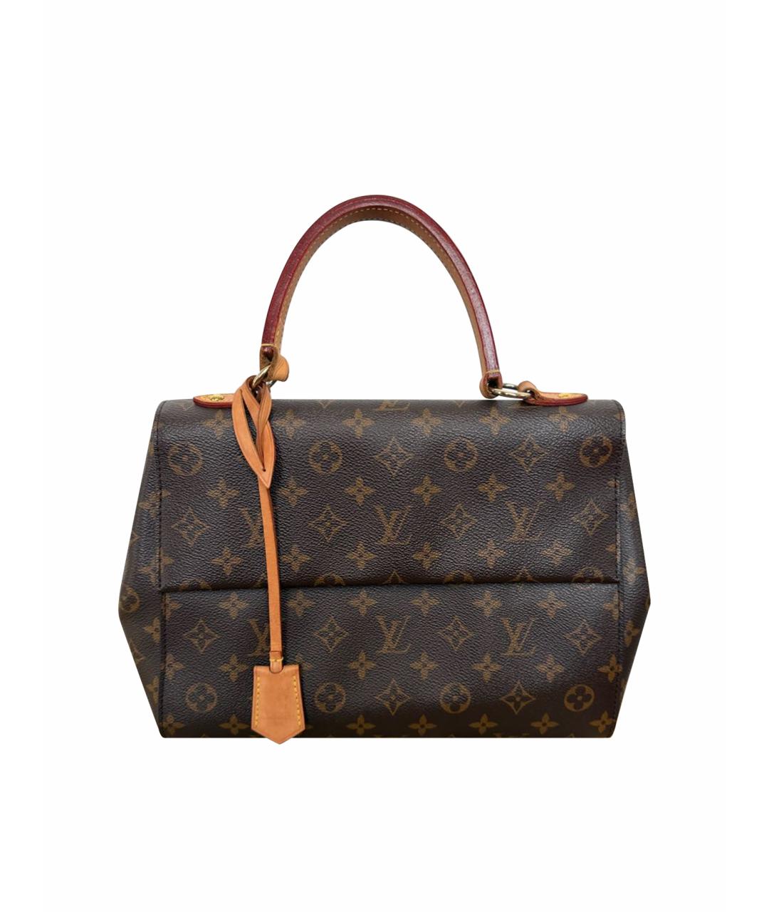 LOUIS VUITTON Коричневая сумка с короткими ручками из канвы, фото 1