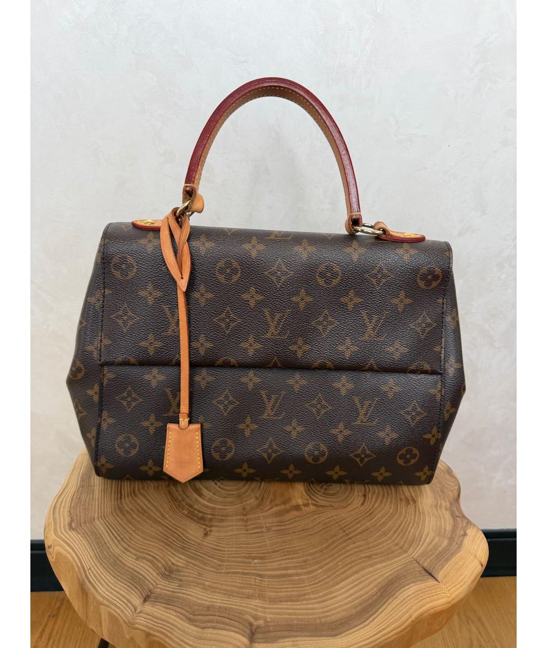 LOUIS VUITTON Коричневая сумка с короткими ручками из канвы, фото 7
