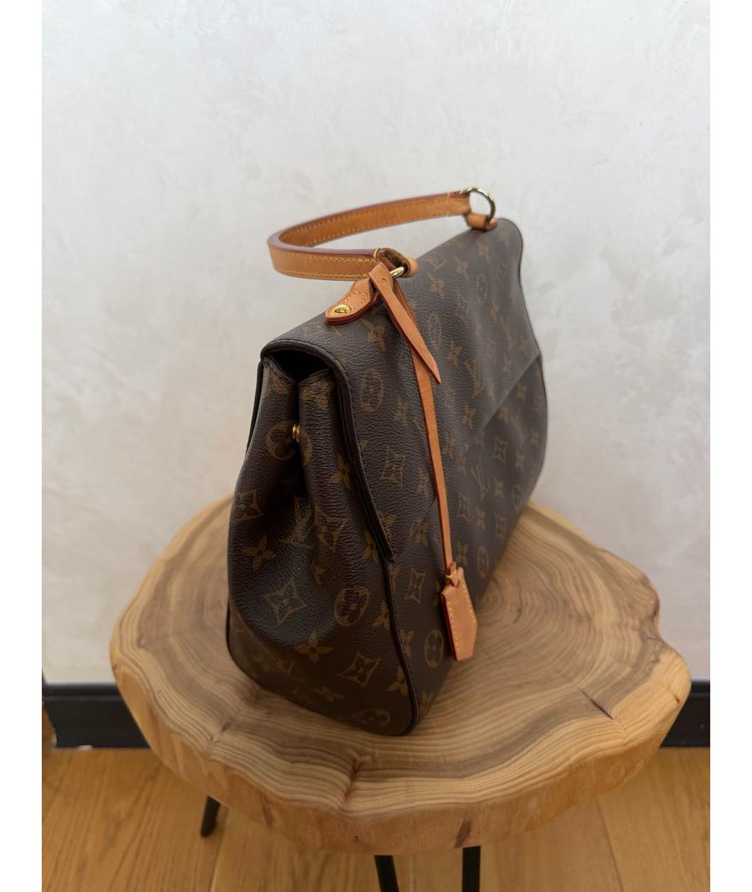 LOUIS VUITTON Коричневая сумка с короткими ручками из канвы, фото 2