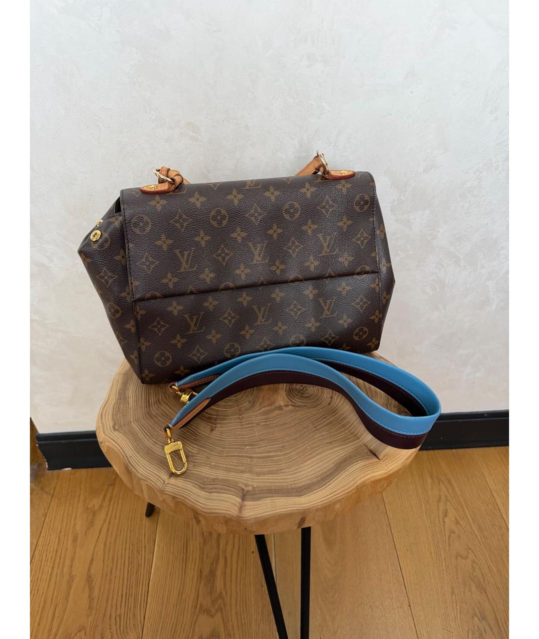 LOUIS VUITTON Коричневая сумка с короткими ручками из канвы, фото 6