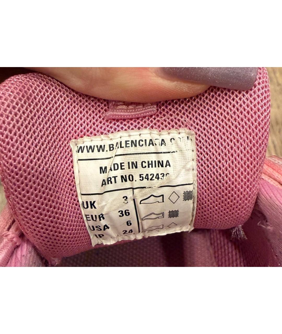 BALENCIAGA Розовые кроссовки, фото 6
