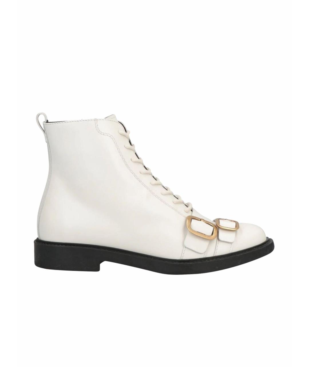 TOD'S Белые кожаные ботинки, фото 1