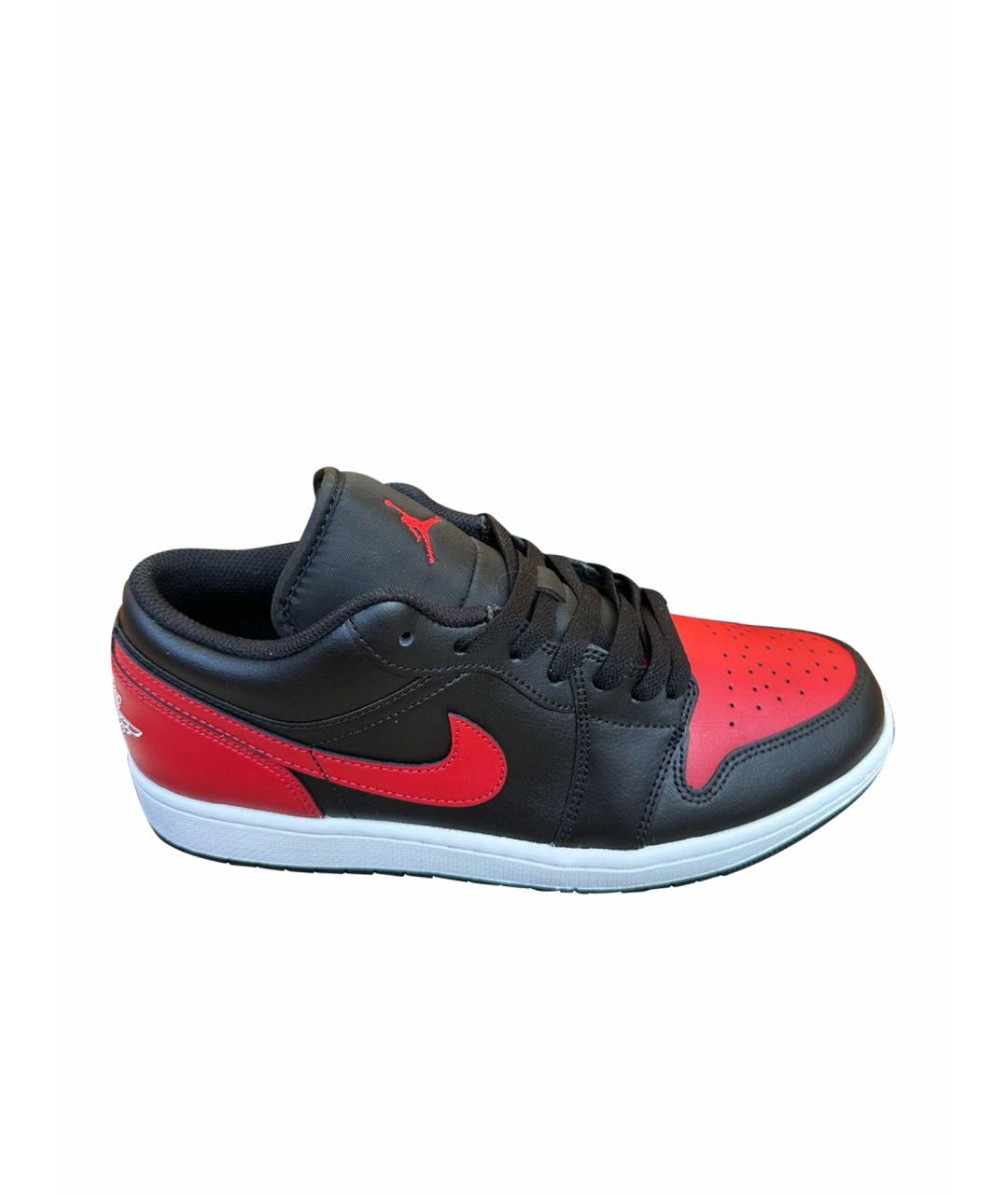 NIKE Красные кожаные низкие кроссовки / кеды, фото 1