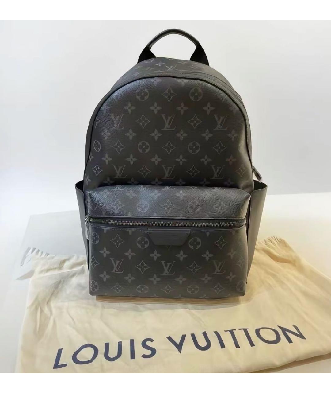 LOUIS VUITTON Черный рюкзак из канвы, фото 4