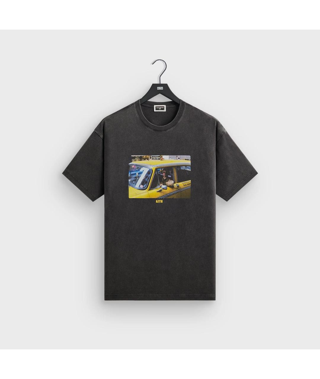 KITH Черная хлопковая футболка, фото 9