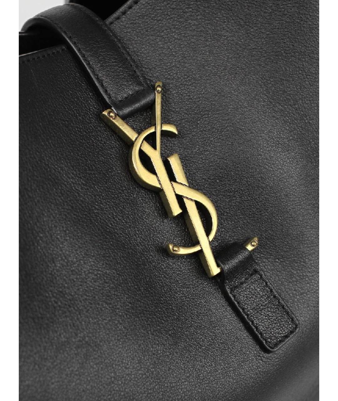 SAINT LAURENT Черная кожаная сумка через плечо, фото 8