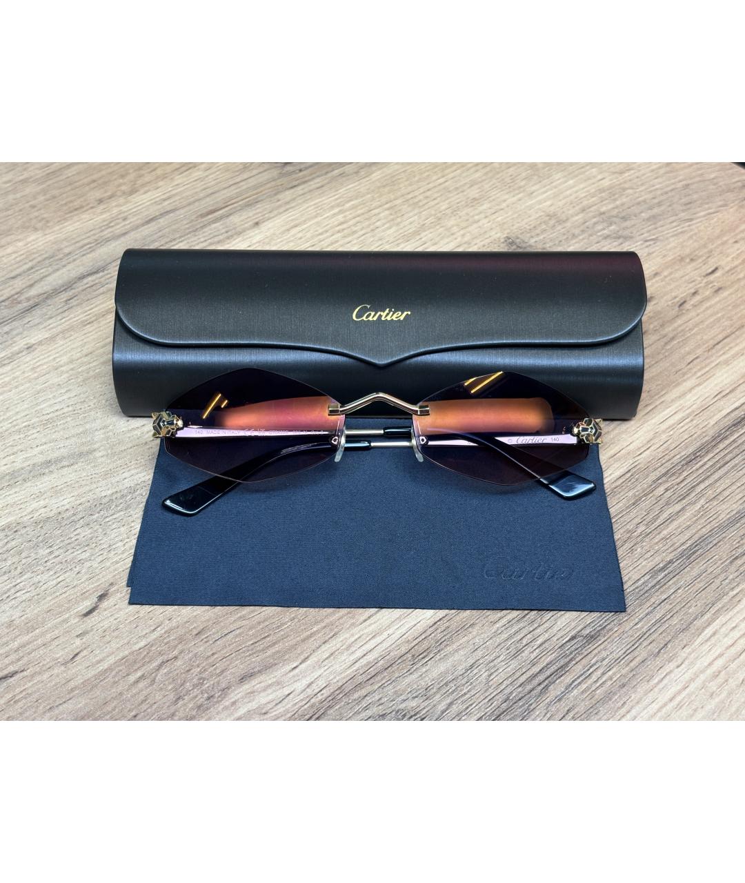 CARTIER Золотые солнцезащитные очки, фото 5