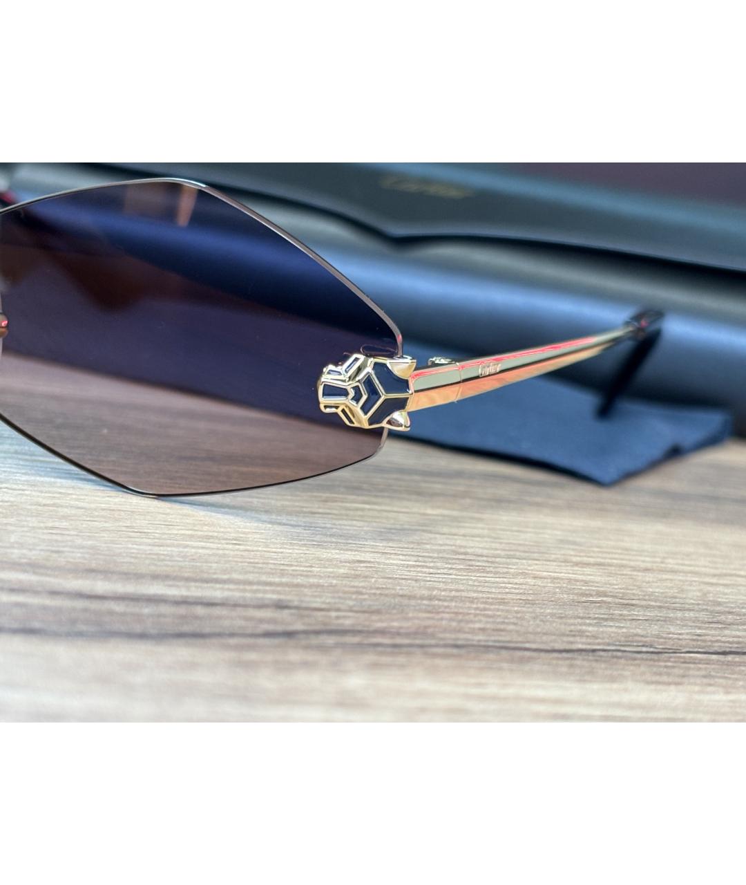 CARTIER Золотые солнцезащитные очки, фото 2