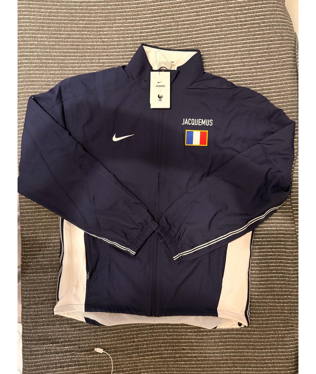 NIKE Темно-синяя полиэстеровая куртка, фото 7