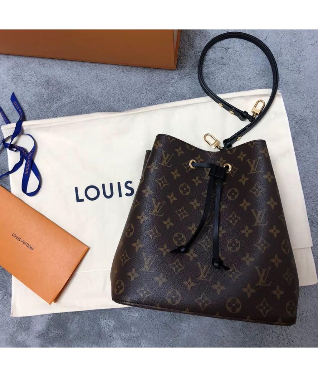 LOUIS VUITTON Коричневая сумка через плечо из канвы, фото 3