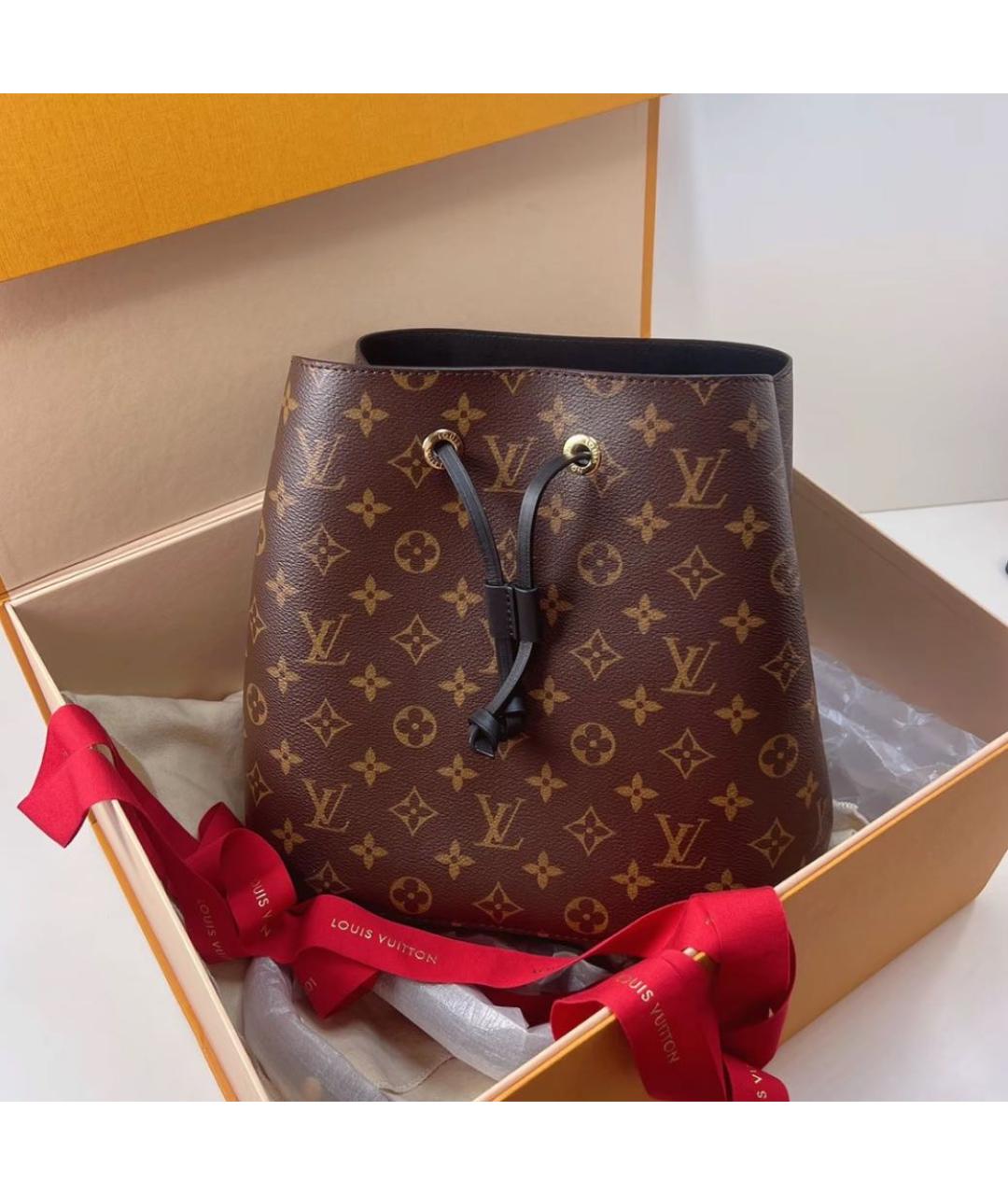 LOUIS VUITTON Коричневая сумка через плечо из канвы, фото 4