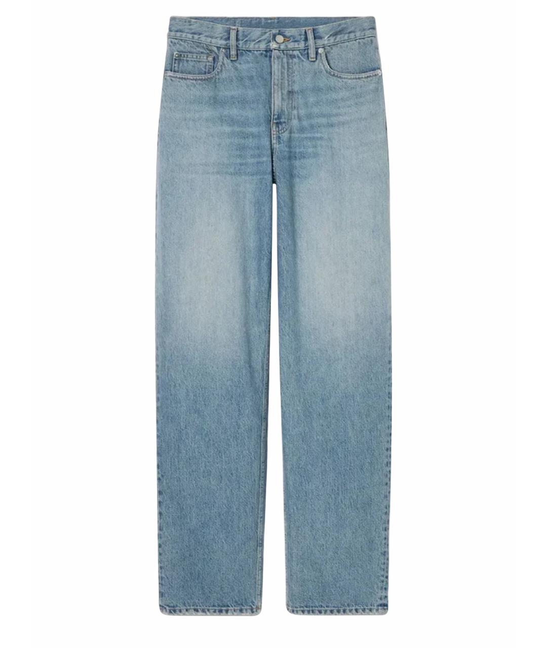GUCCI Голубые хлопковые прямые джинсы, фото 1