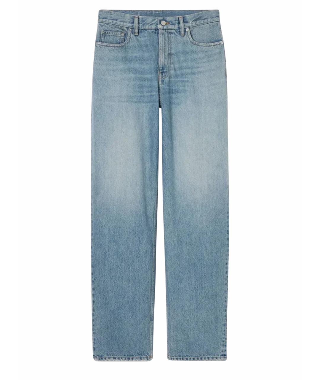 GUCCI Голубые хлопковые прямые джинсы, фото 3