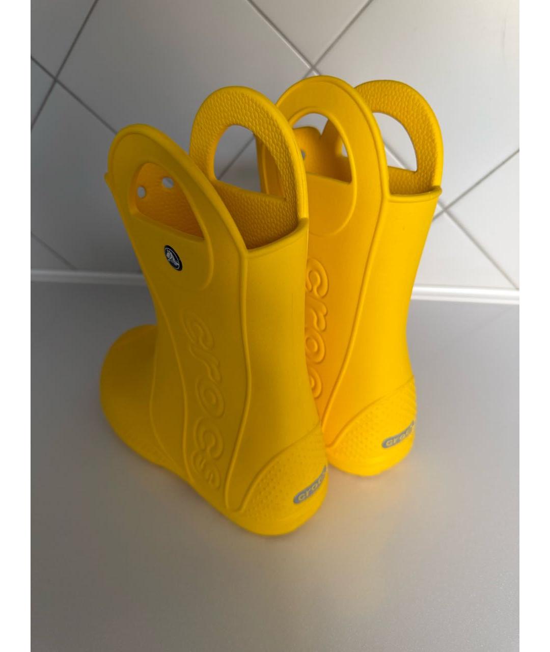 CROCS Желтые резиновые сапоги, фото 7