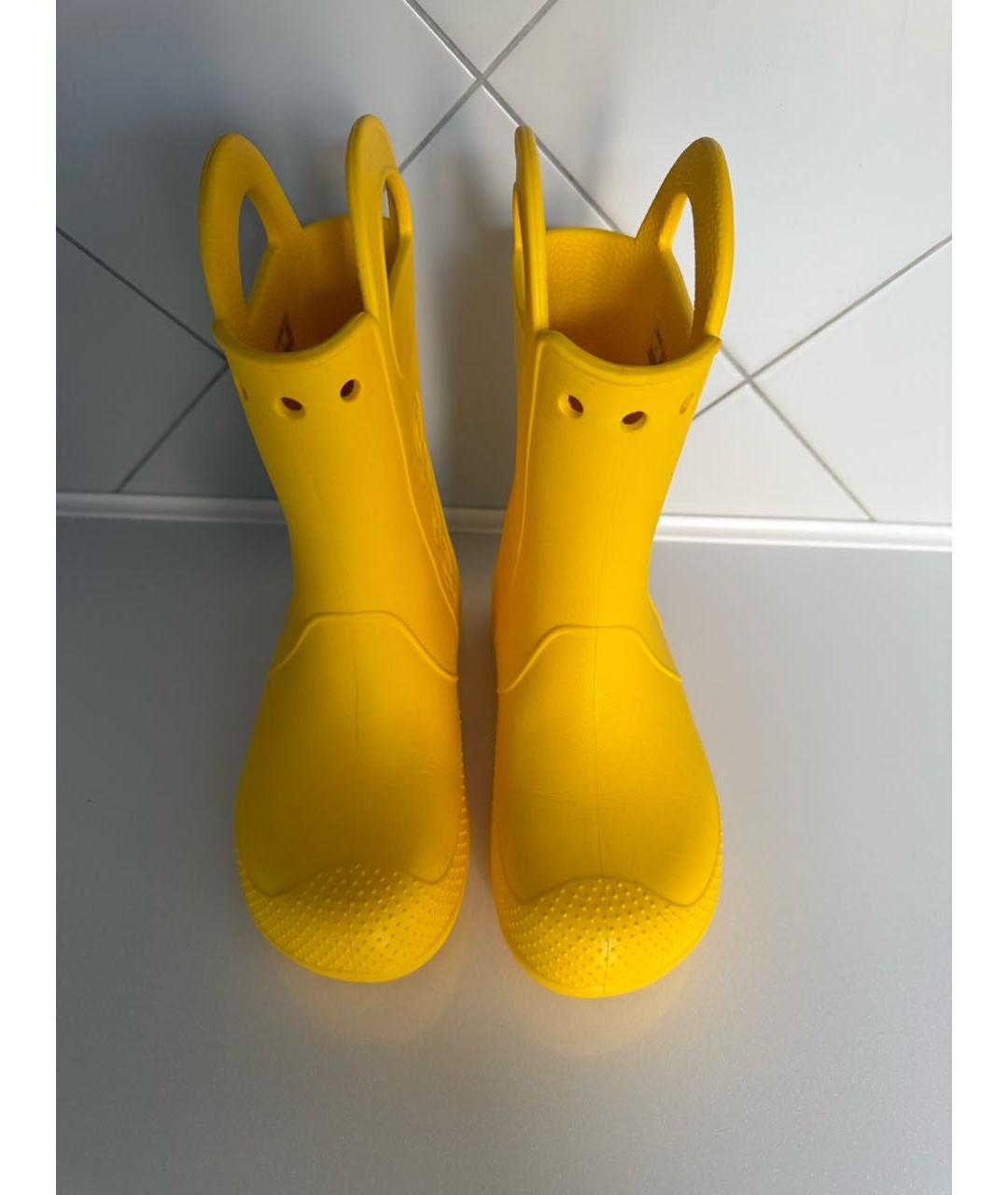 CROCS Желтые резиновые сапоги, фото 2