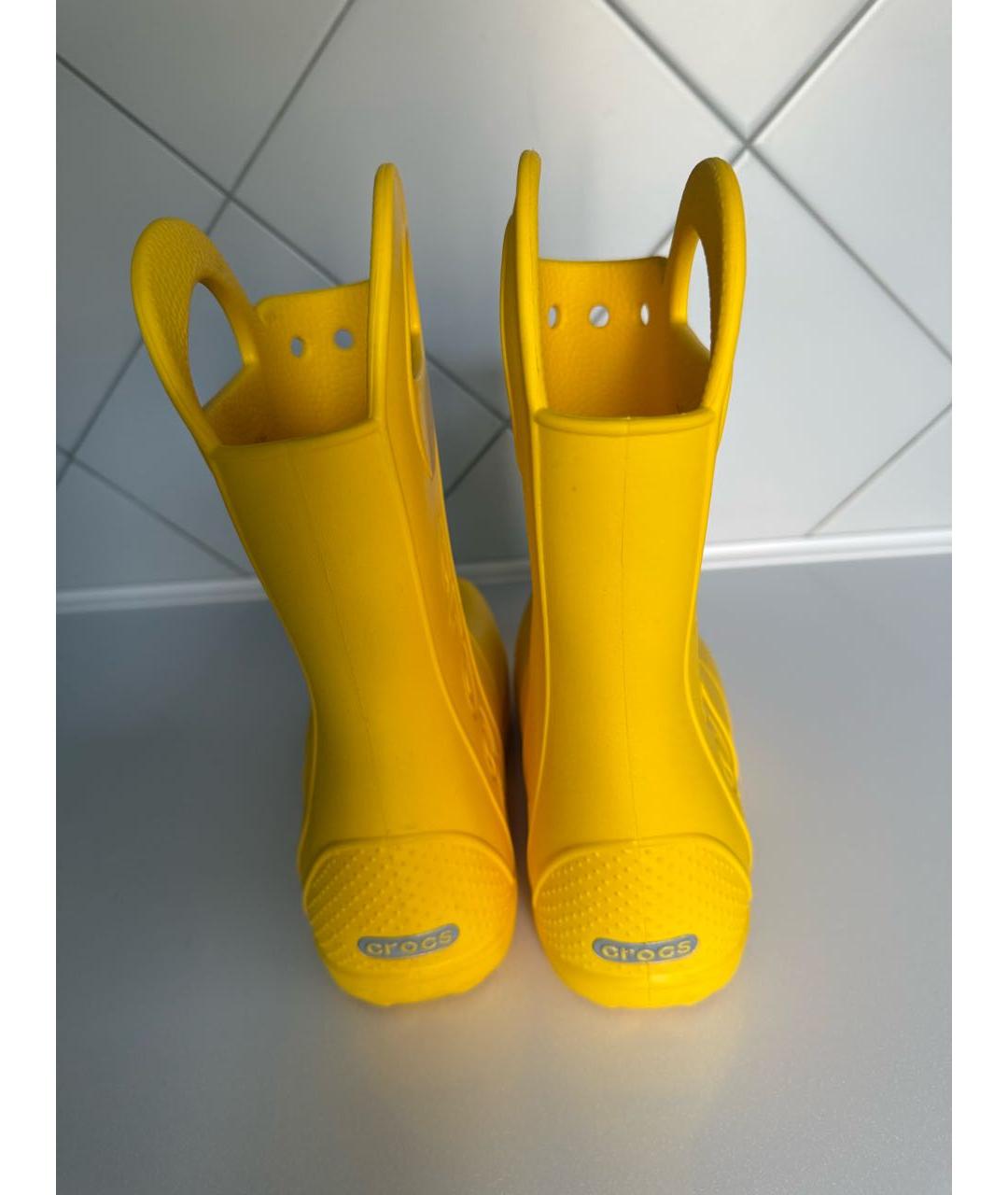 CROCS Желтые резиновые сапоги, фото 4