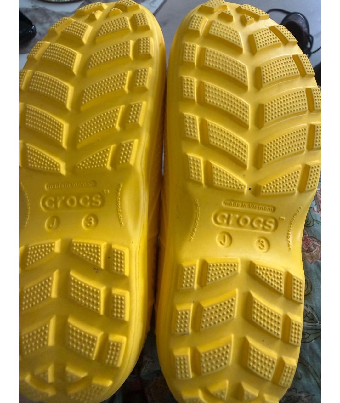 CROCS Желтые резиновые сапоги, фото 8