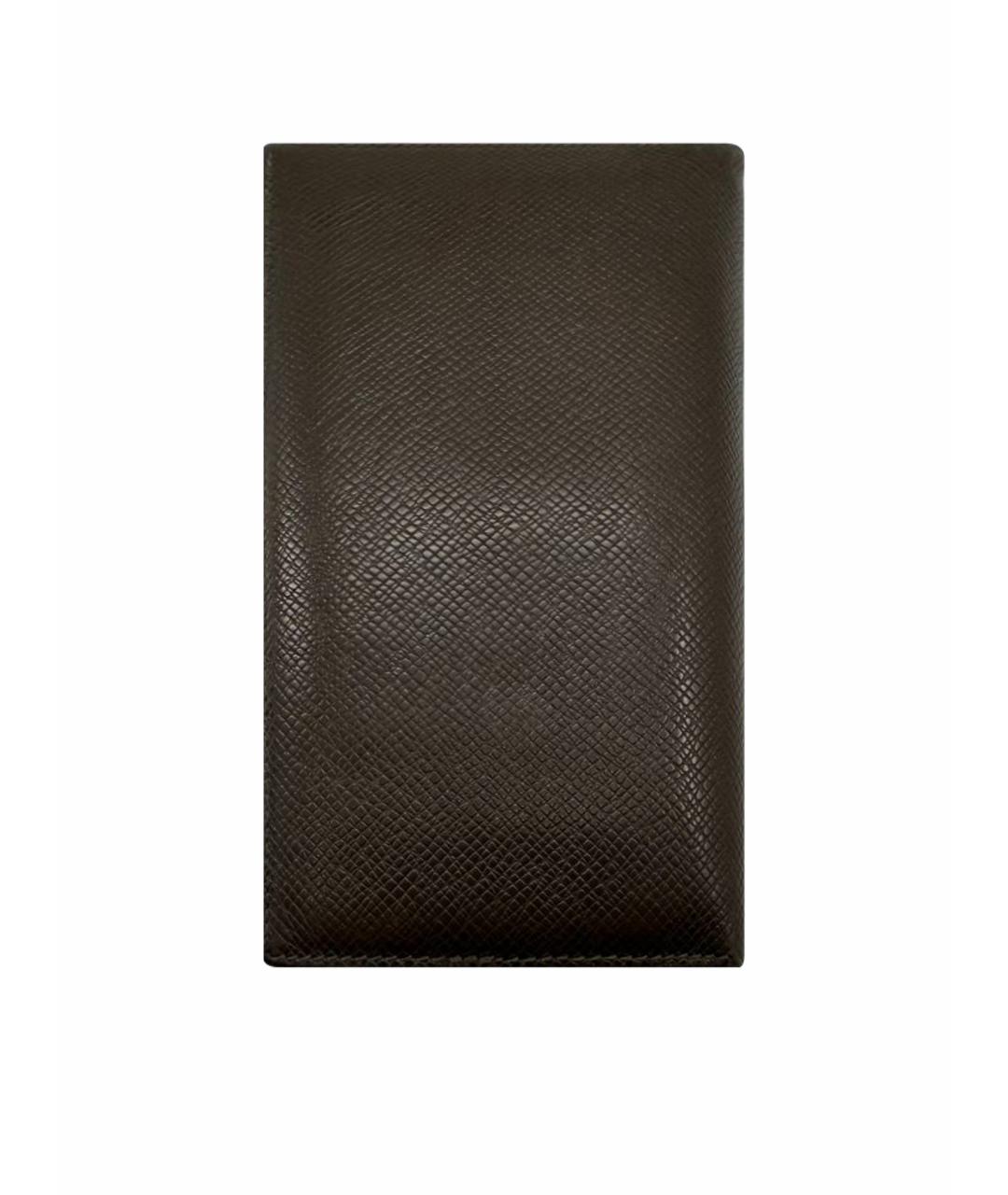 LOUIS VUITTON Коричневый кожаный кошелек, фото 1