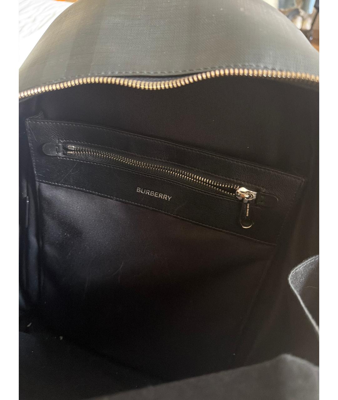 BURBERRY Черный кожаный рюкзак, фото 4