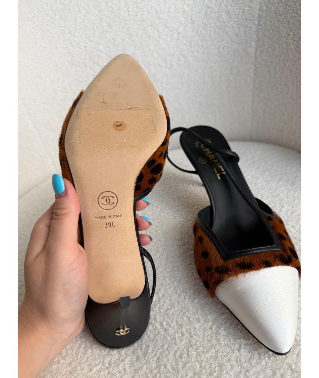 CHANEL Коричневые туфли, фото 3