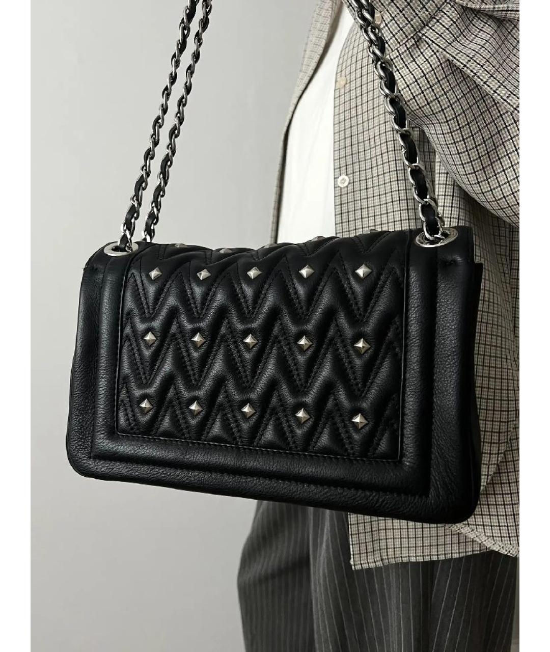 VALENTINO Черная кожаная сумка тоут, фото 2