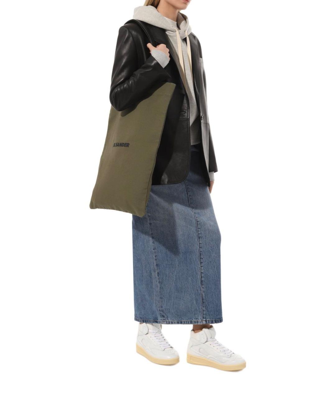 JIL SANDER Белые кожаные кеды, фото 6
