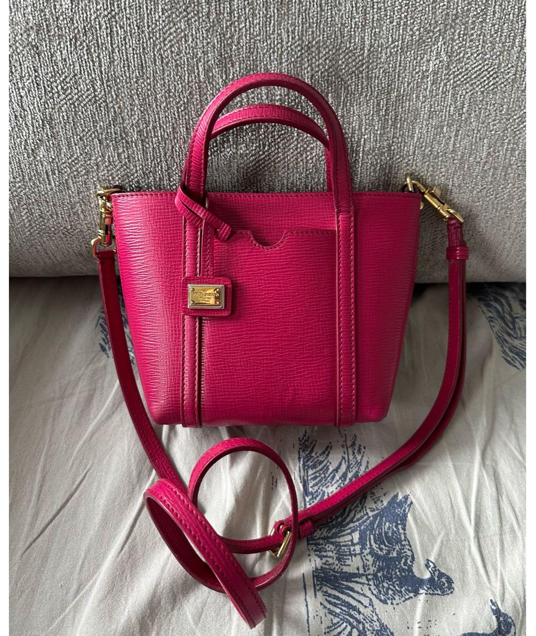 DOLCE&GABBANA Кожаная сумка с короткими ручками, фото 2