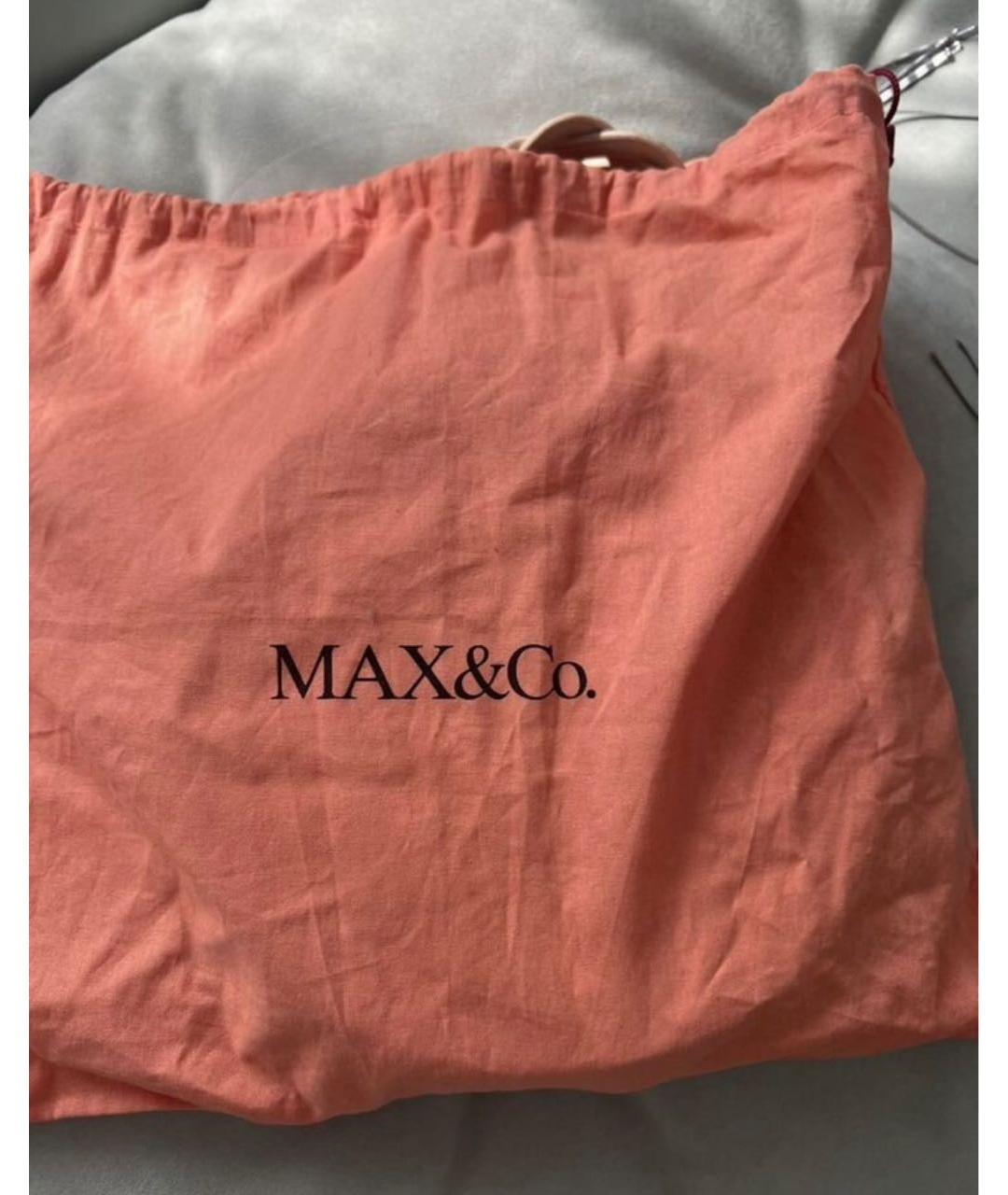 MAX&CO Бежевая кожаная сумка через плечо, фото 8