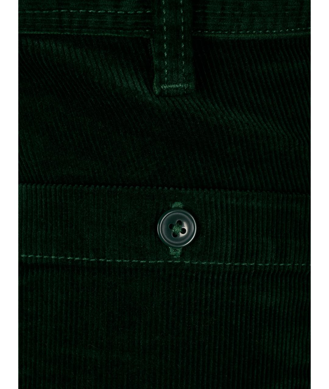 POLO RALPH LAUREN Зеленые хлопковые прямые брюки, фото 3