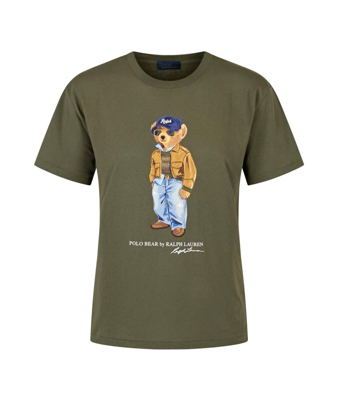 POLO RALPH LAUREN Зеленая хлопковая футболка, фото 2