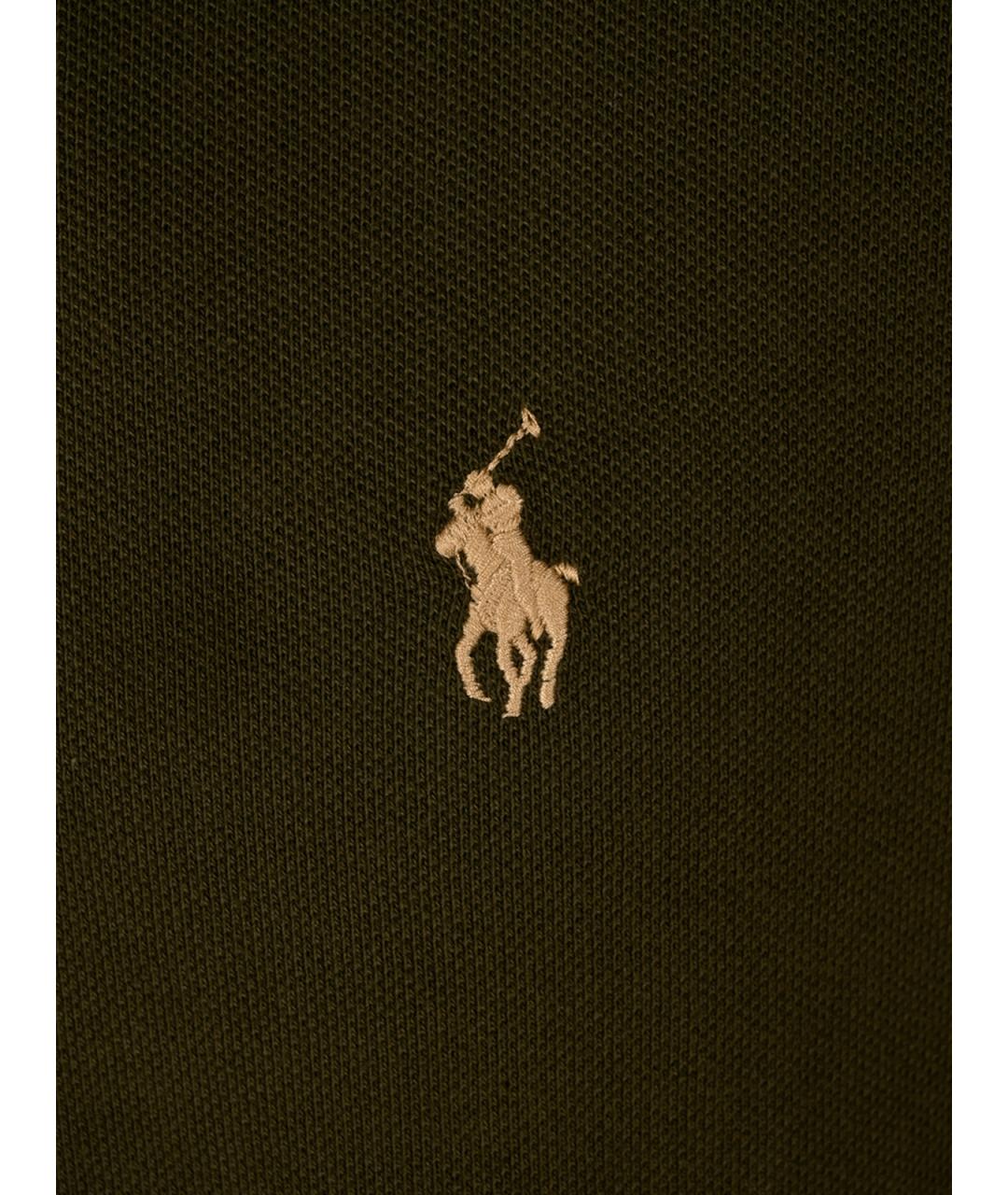 POLO RALPH LAUREN Зеленое хлопковое поло с коротким рукавом, фото 3
