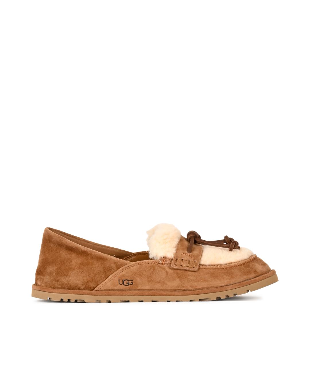 UGG Коричневые замшевые балетки, фото 1