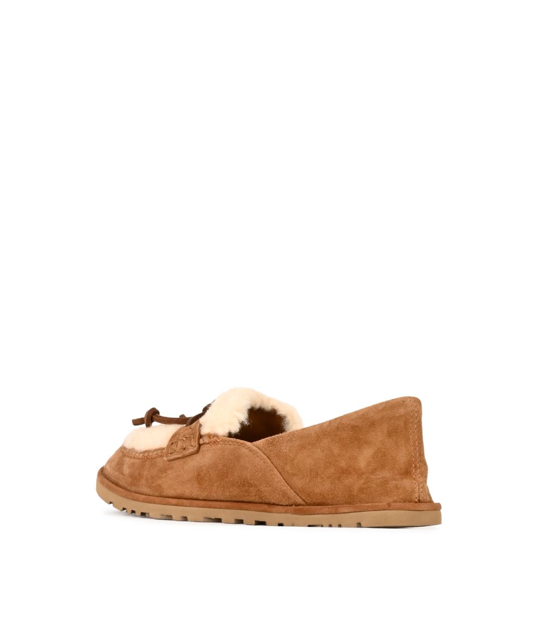 UGG Коричневые замшевые балетки, фото 3