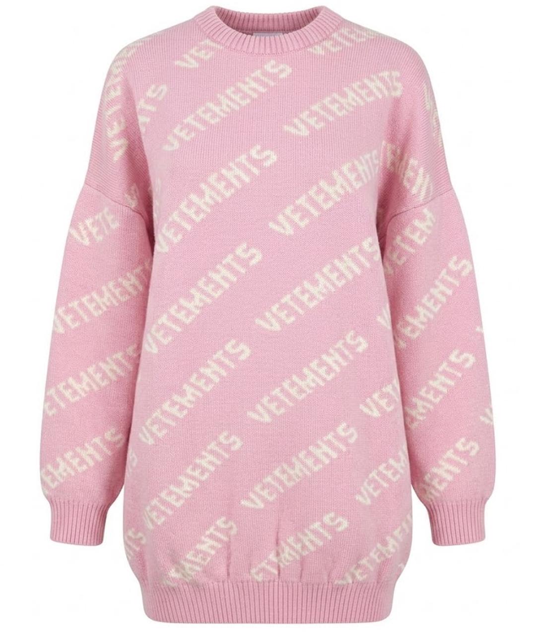 VETEMENTS Розовый шерстяной джемпер / свитер, фото 1