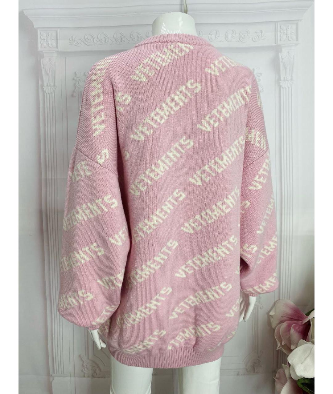 VETEMENTS Розовый шерстяной джемпер / свитер, фото 2