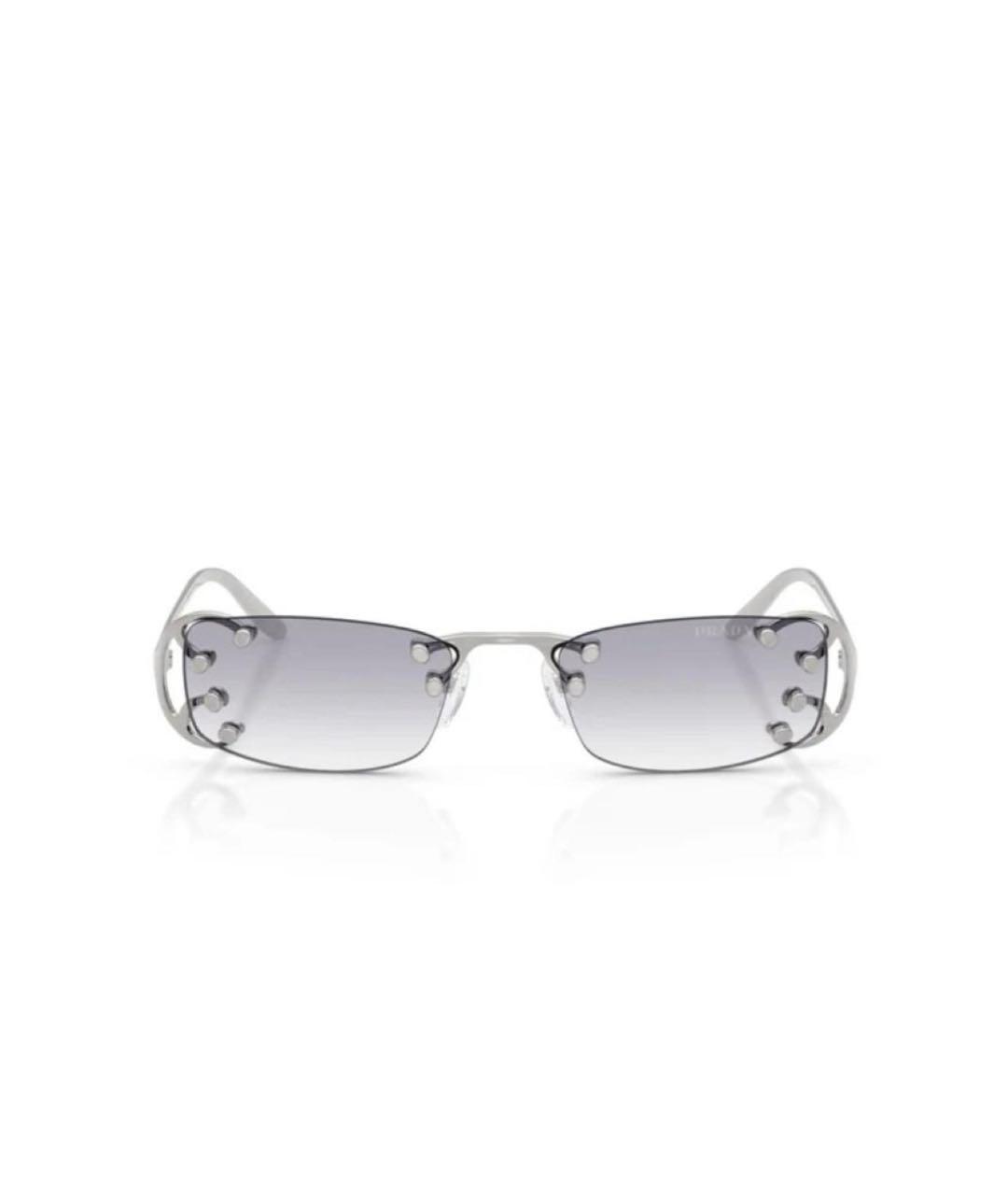 PRADA Антрацитовые металлические солнцезащитные очки, фото 4