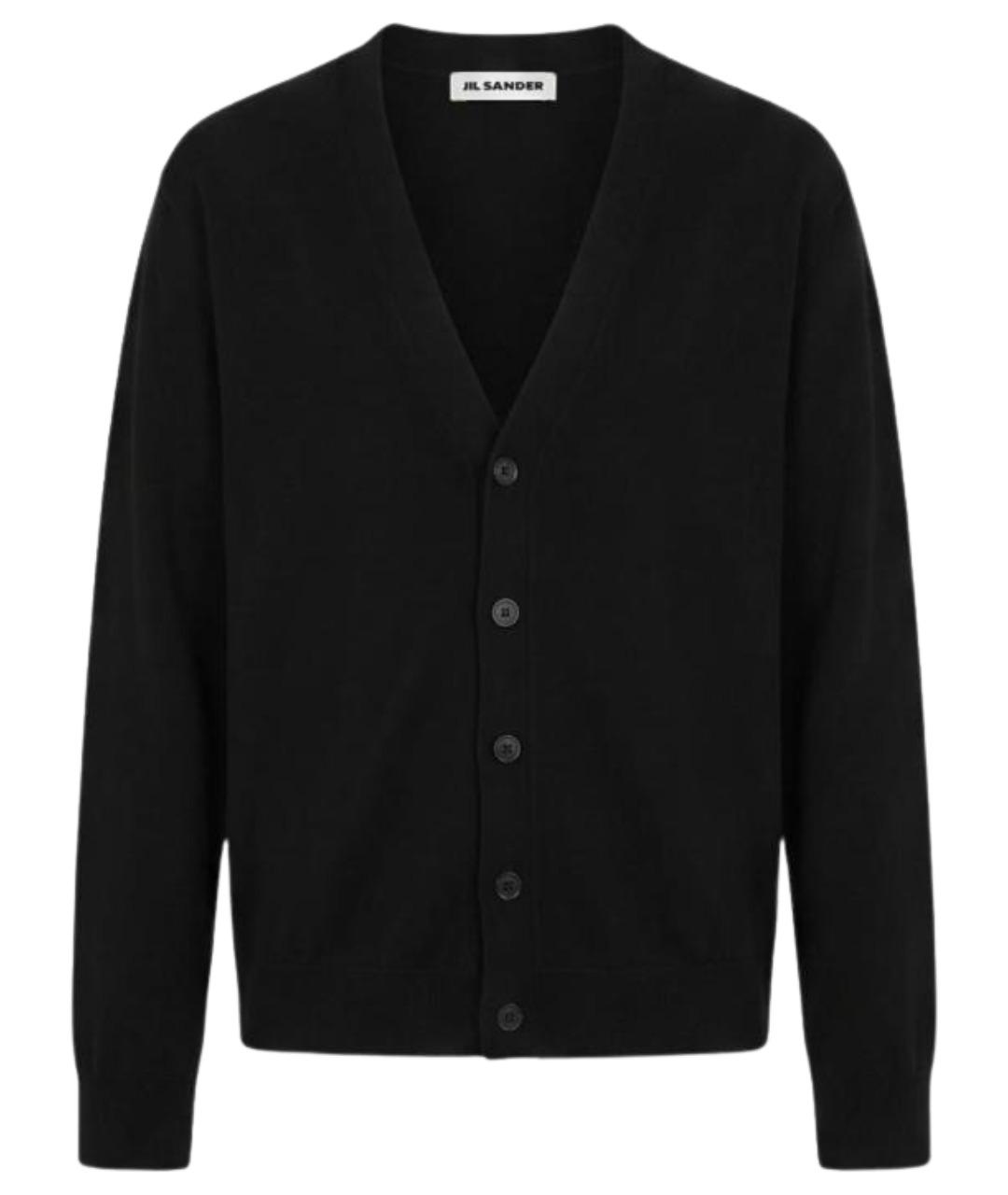 JIL SANDER Черный шерстяной кардиган, фото 1