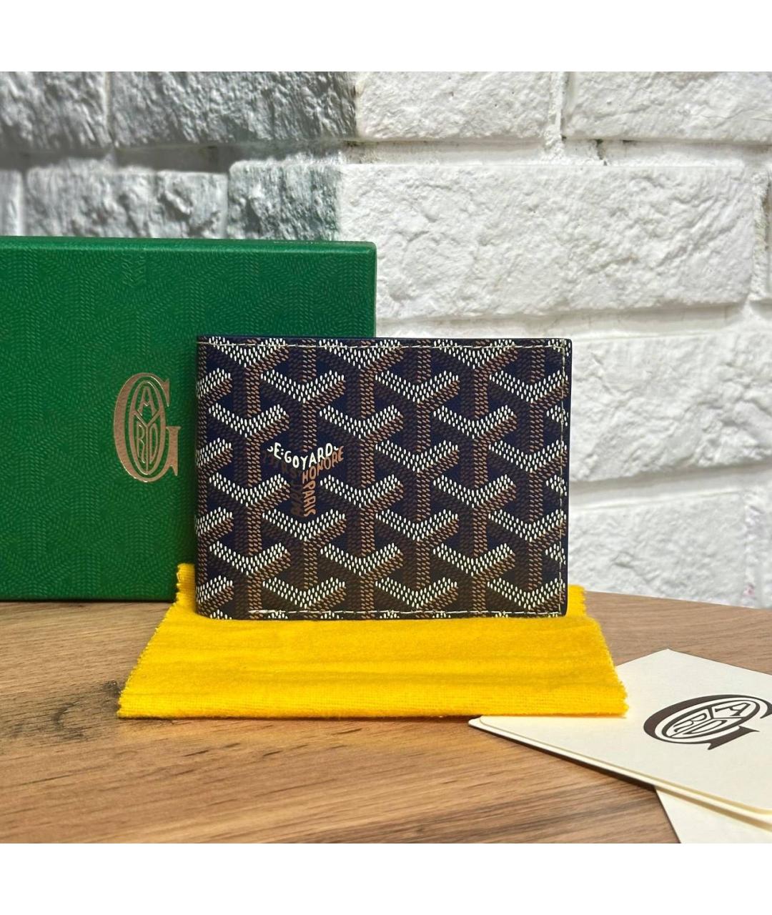 GOYARD Темно-синий кожаный кошелек, фото 3