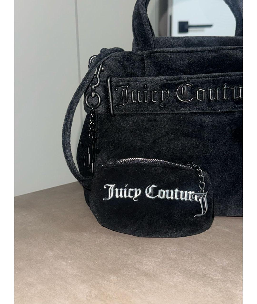 JUICY COUTURE Черная тканевая сумка с короткими ручками, фото 4