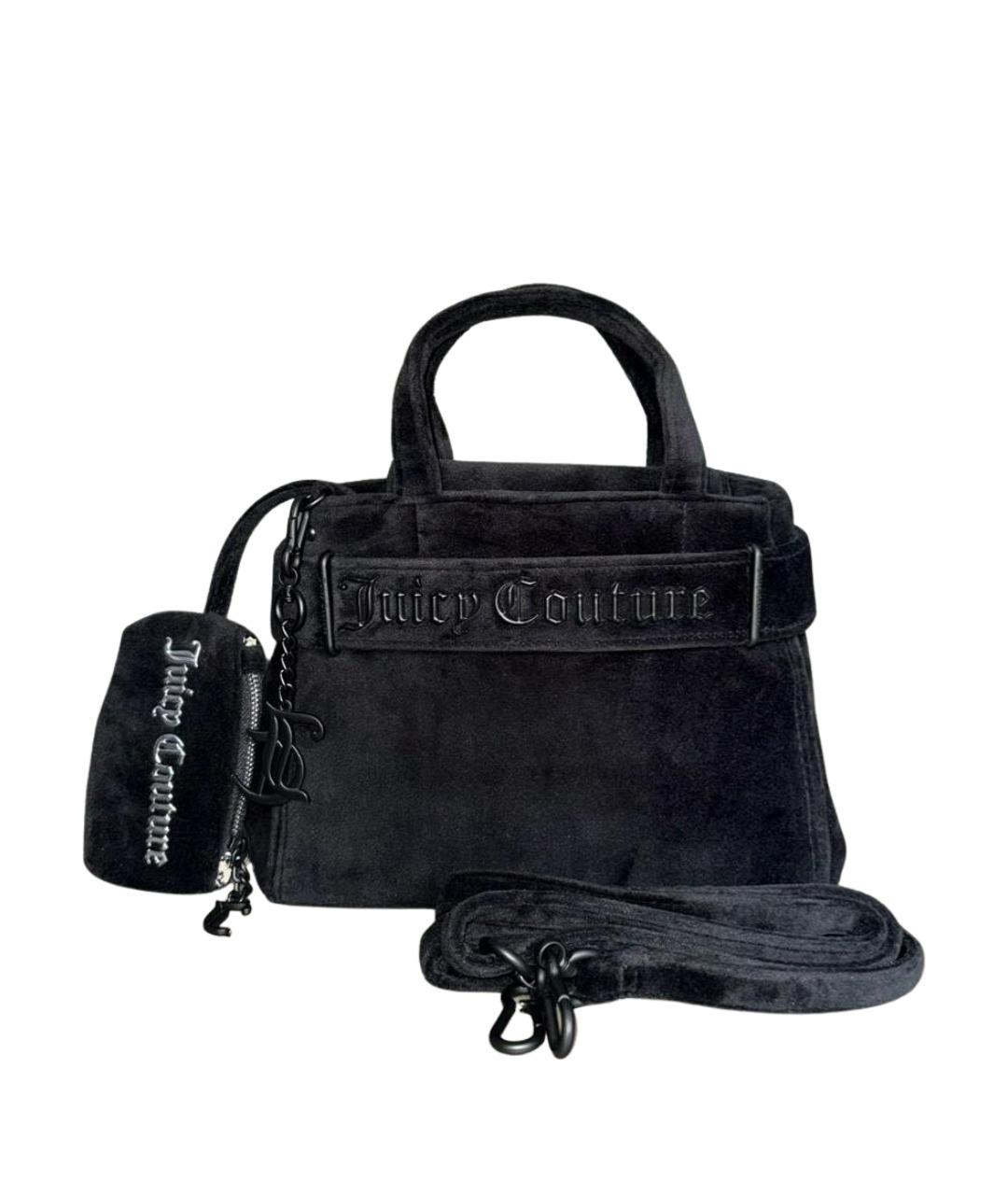 JUICY COUTURE Черная тканевая сумка с короткими ручками, фото 1