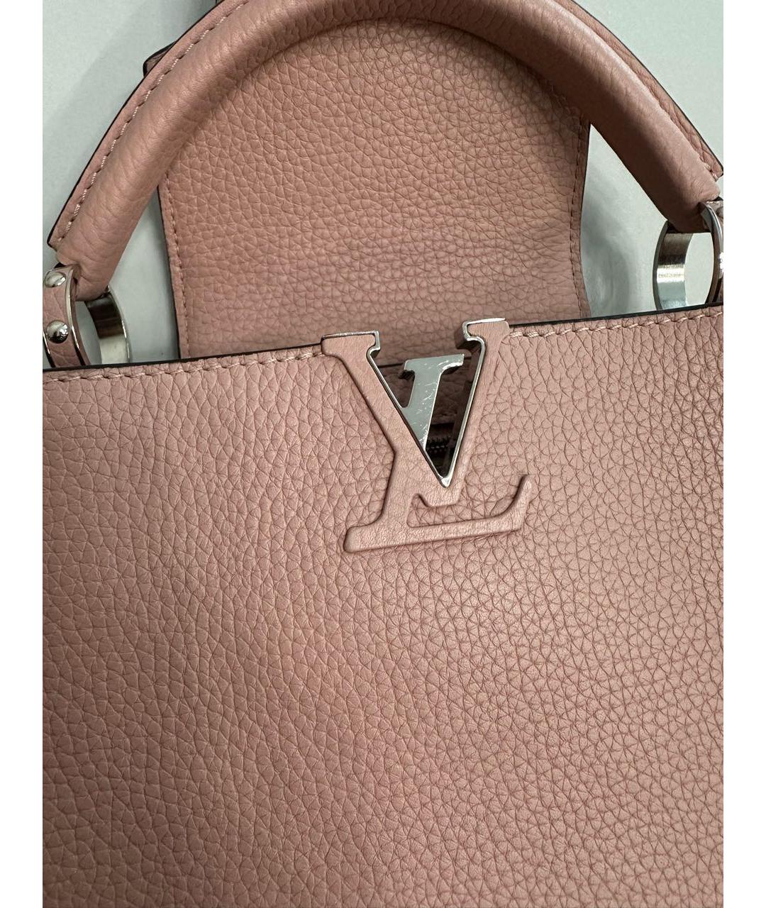 LOUIS VUITTON Розовая кожаная сумка с короткими ручками, фото 5