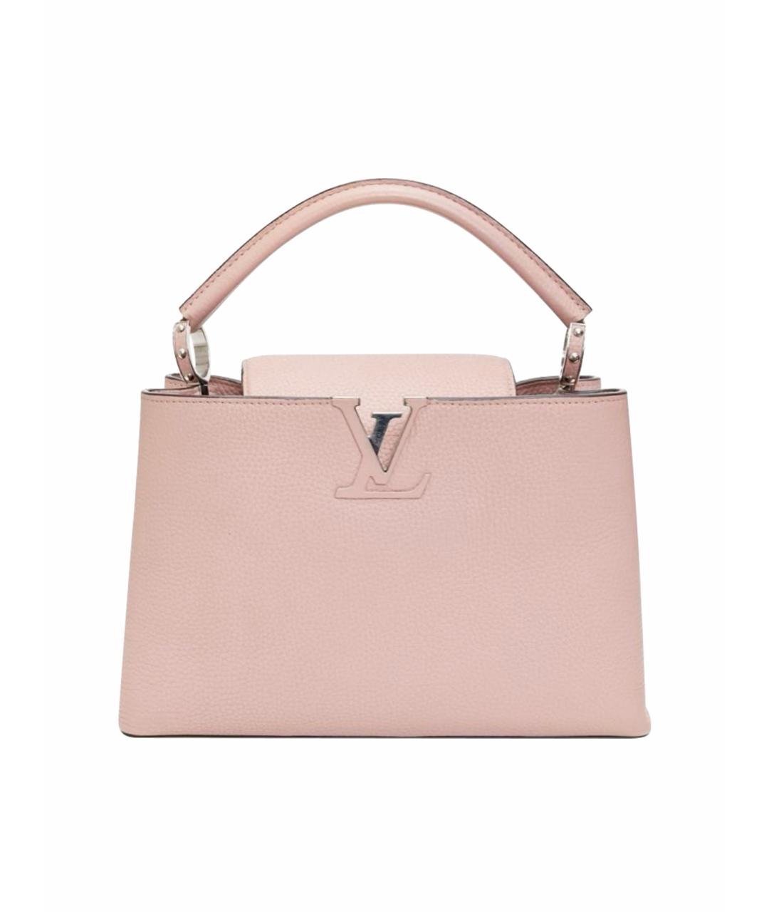 LOUIS VUITTON Розовая кожаная сумка с короткими ручками, фото 1