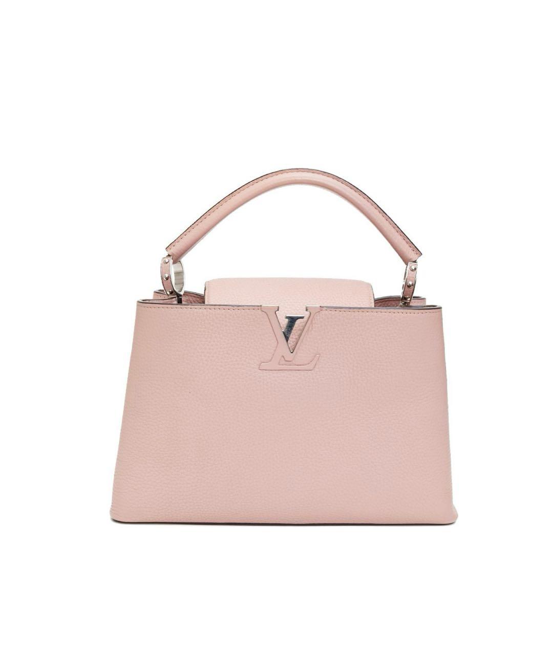 LOUIS VUITTON Розовая кожаная сумка с короткими ручками, фото 7