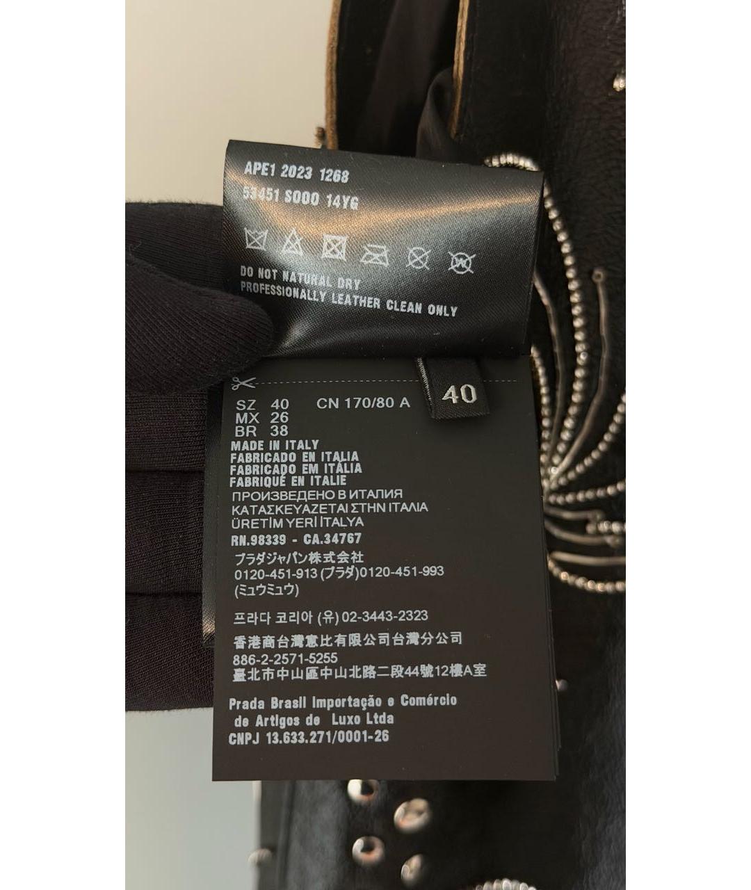 PRADA Черное кожаное платье, фото 7