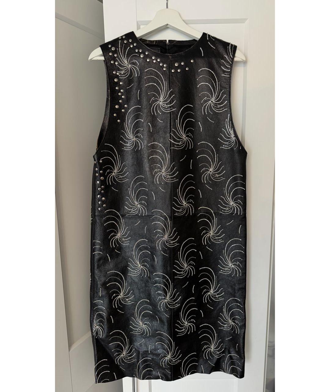 PRADA Черное кожаное платье, фото 1