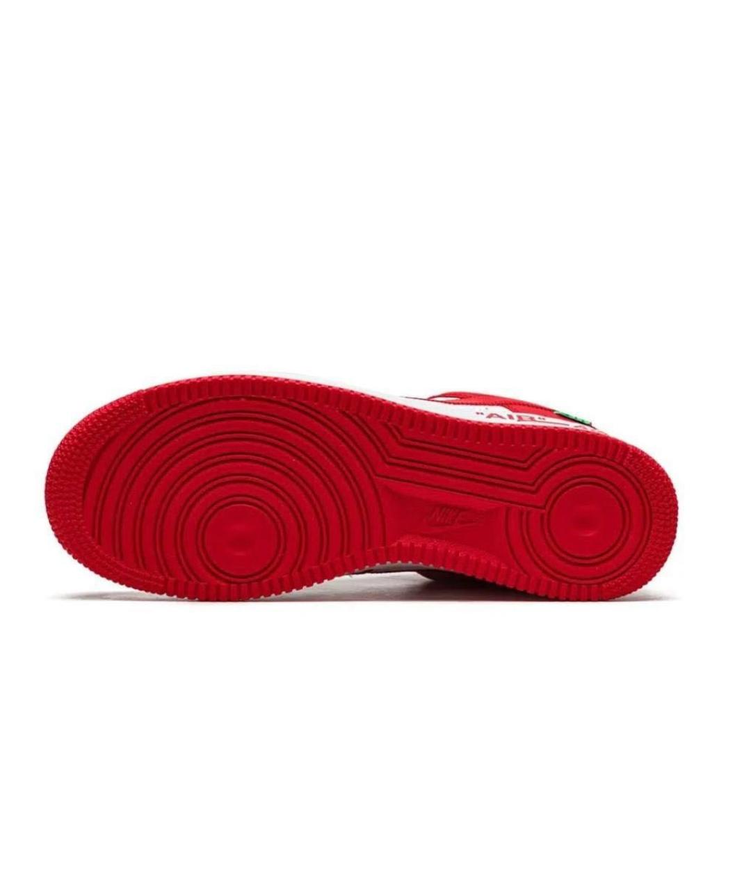 NIKE Красные кожаные низкие кроссовки / кеды, фото 4