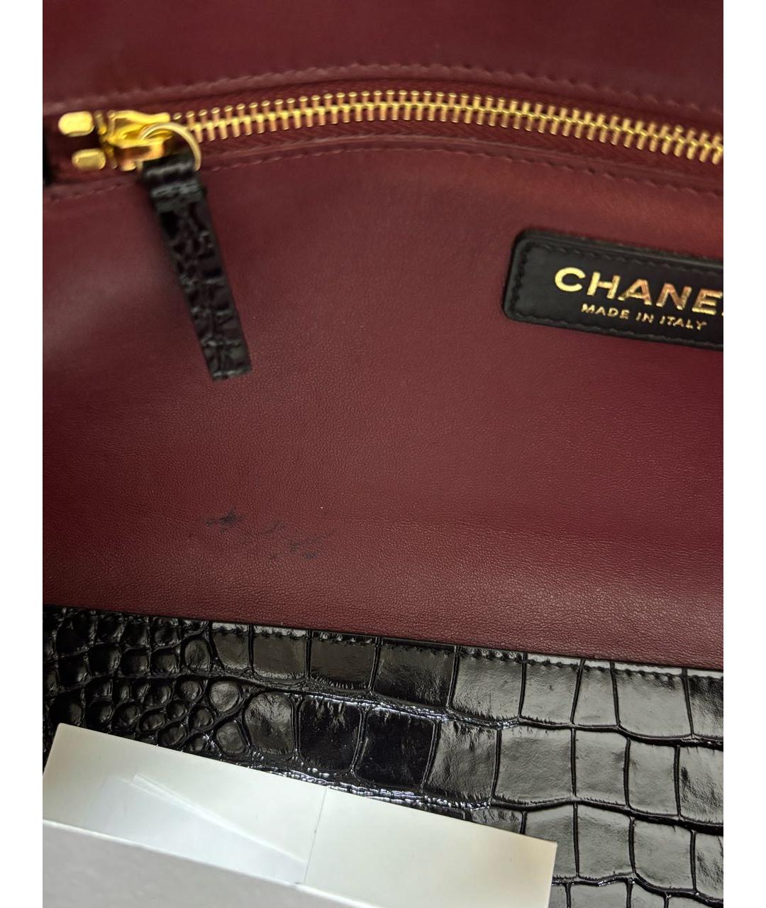 CHANEL Черная кожаная сумка тоут, фото 6