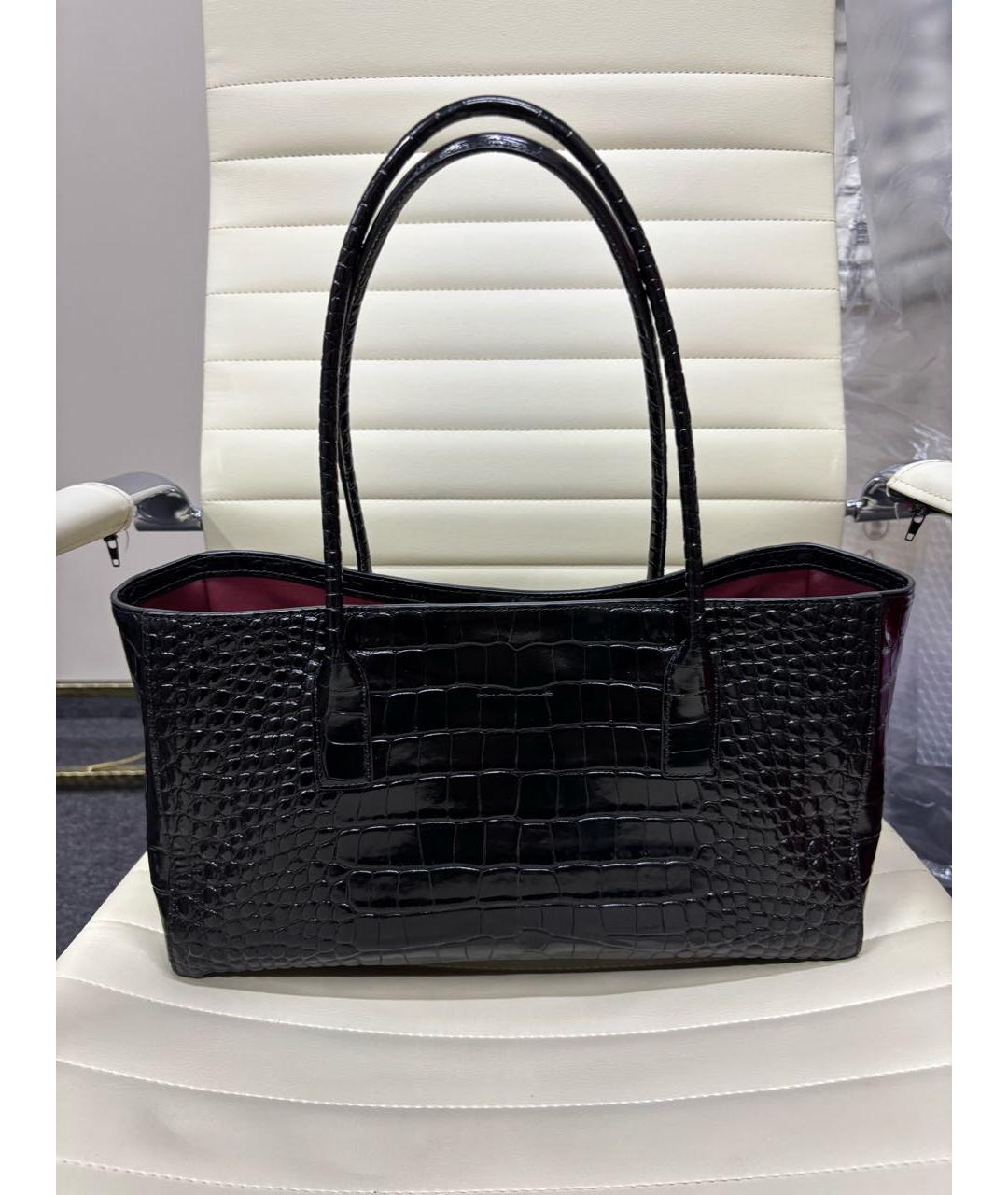 CHANEL Черная кожаная сумка тоут, фото 5
